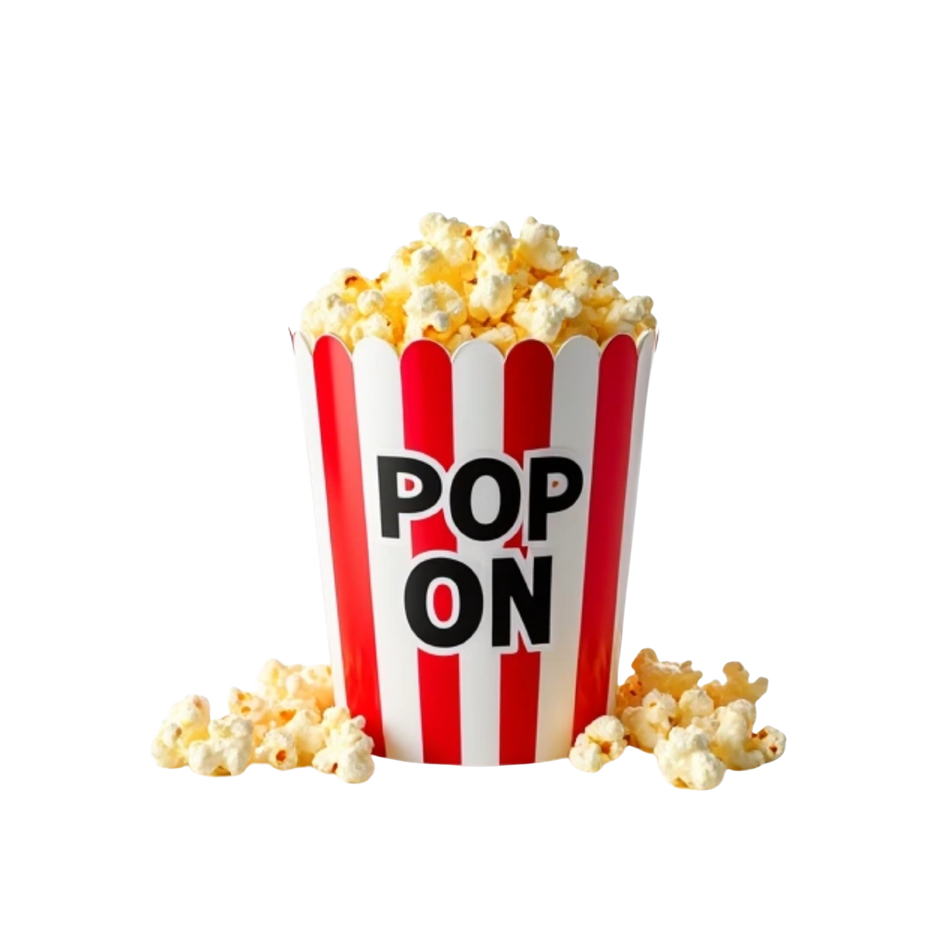 Popcorn bucket with the words pop on into pta
