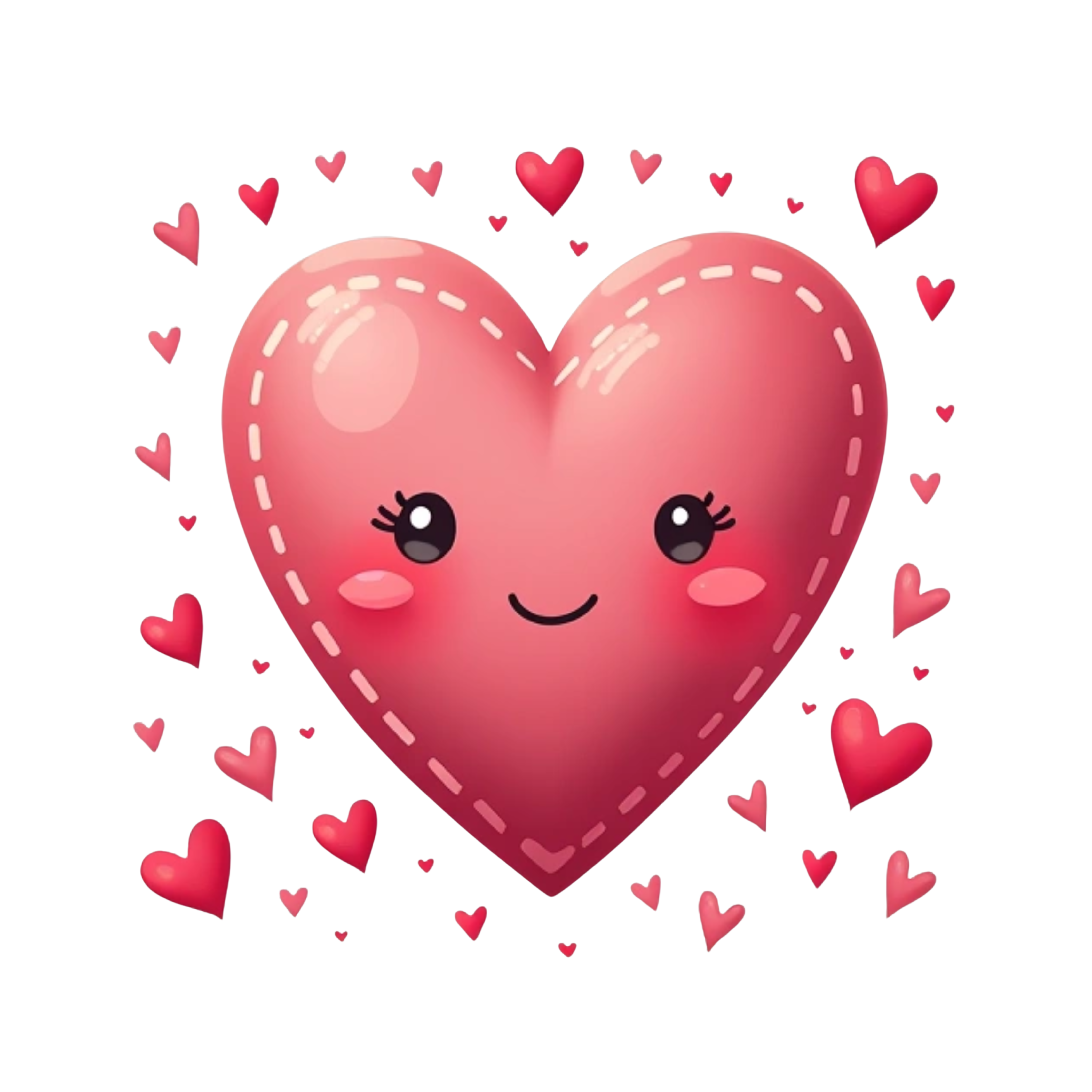 Vector style valentine's day whimsical transfers