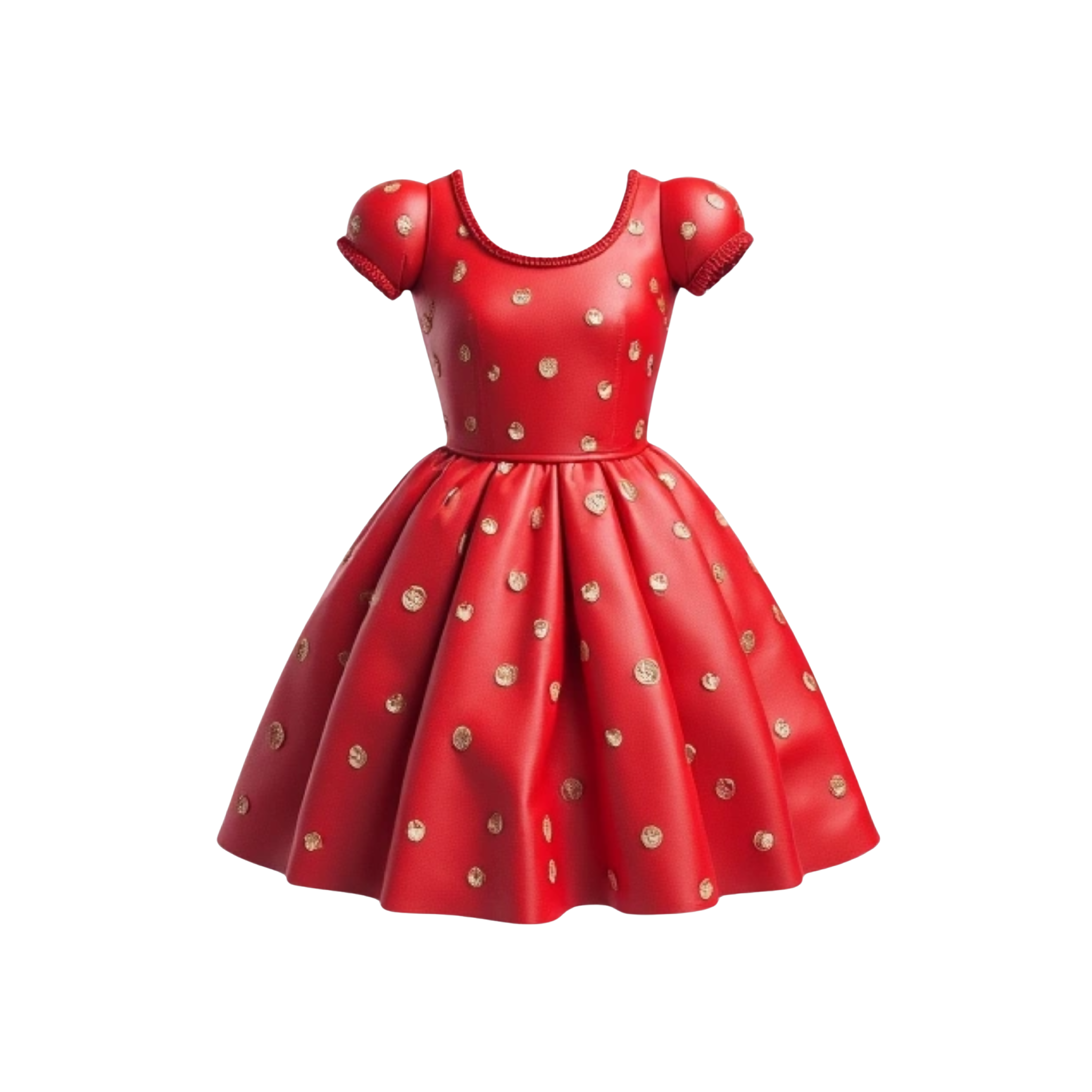 A cute short stawberry all over the dress