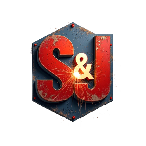 Create a 3D monogram style logo for a mechanic company called “S&J MECHANICAL” add welding effect and sparks flying