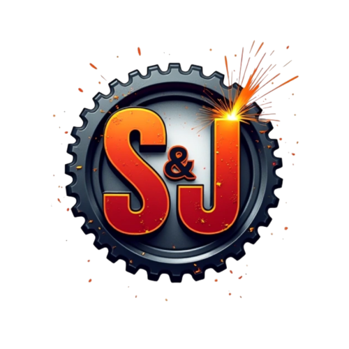Create a 3D monogram style logo for a mechanic company called “S&J MECHANICAL” add welding effect and sparks flying