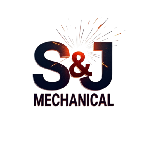 Create a 3D monogram style logo for a mechanic company called “S&J MECHANICAL” add welding effect and sparks flying write “MECHANICAL” at the bottom