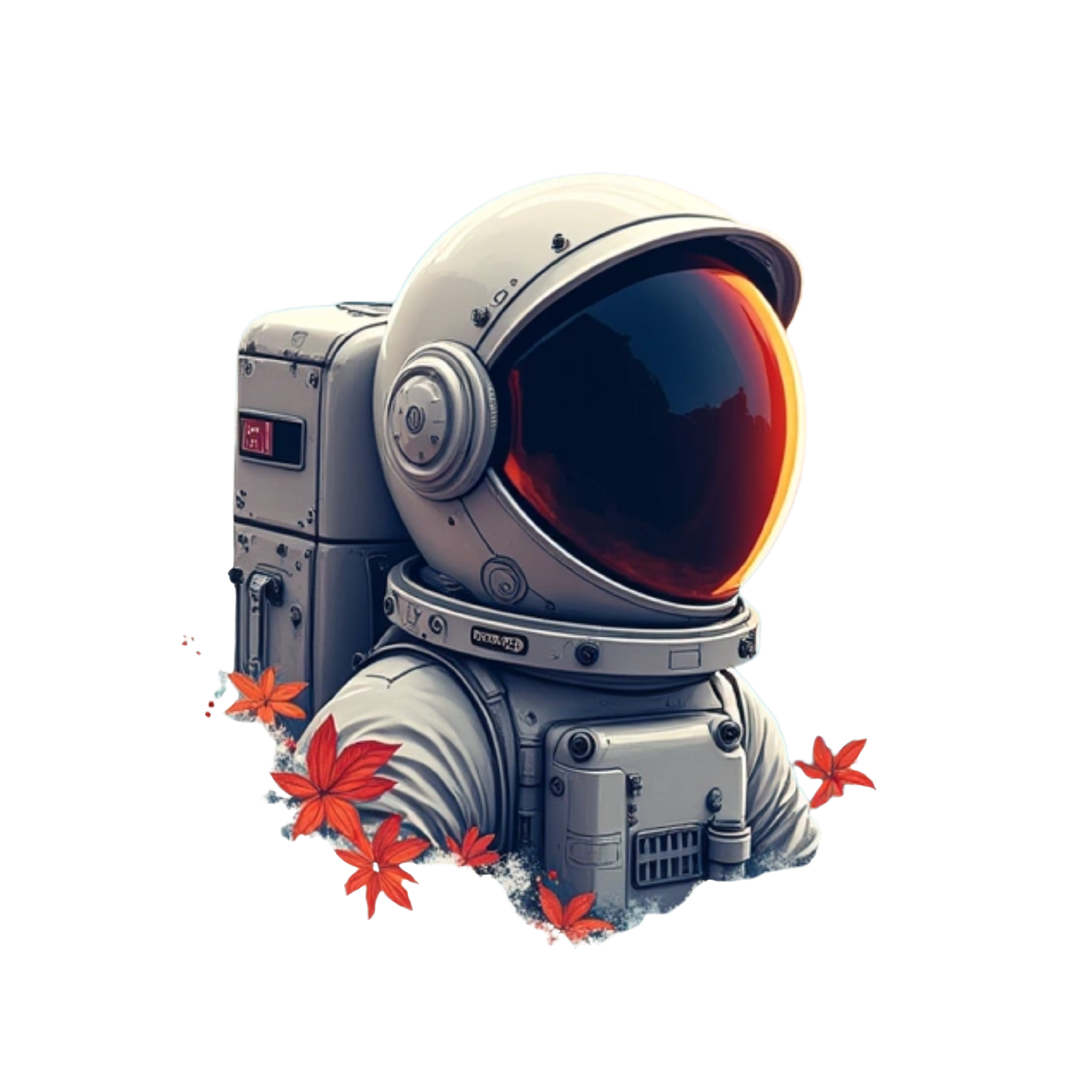 i want an image that has the text "stay curious" with a nice spaceman graphic in the background that relates
