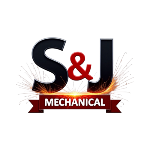 Create a 3D monogram style logo for a mechanic company called “S&J MECHANICAL” add welding effect and sparks flying write “MECHANICAL” at the bottom